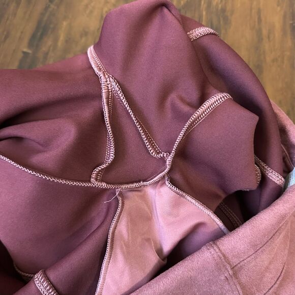 SPANX Faux Suede Leggings Rich Rose High Rise Activewear - Picture 6 of 13